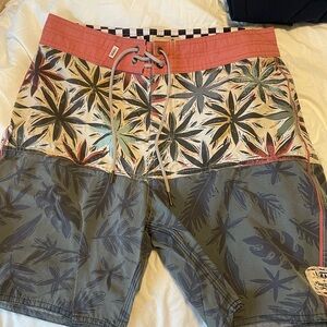Vans Multicolor Leaf Print Board Shorts